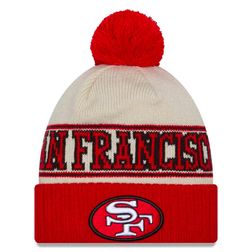 Men's New Era Cream/Scarlet San Francisco 49ers 2023 Sideline Historic  39THIRTY Flex Hat