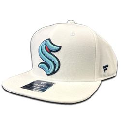 Seattle Kraken NHL White Snapback Hat
