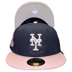 New York Mets 2000 Subway Series Black Blue 59Fifty Fitted Hat by