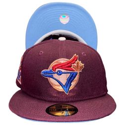 TORONTO BLUE JAYS 25TH ANNIVERSARY SKY BLUE PINK BRIM NEW ERA