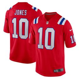 Youth New England Patriots Mac Jones Red Game Jersey