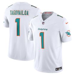 Miami Dolphins Tua Tagovailoa White Nike Vapor F.U.S.E Limited Jersey