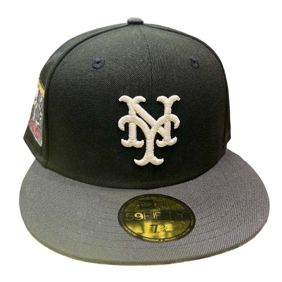 New York Mets Black Two Tone Shea Stadium Patch Gray UV New