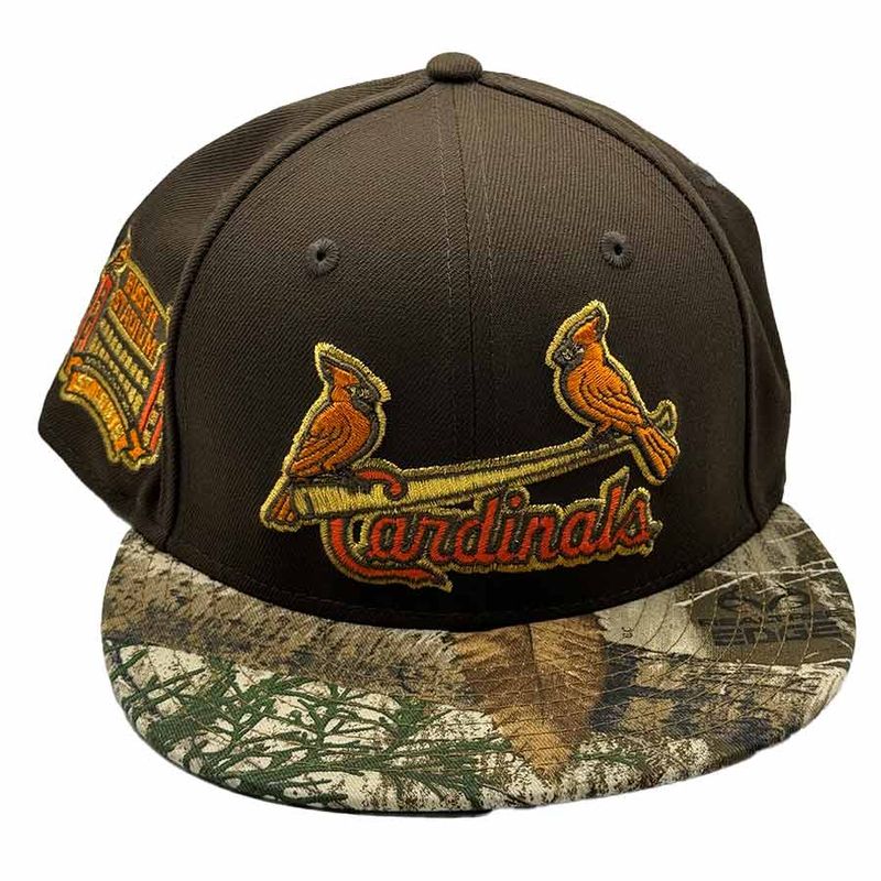 St. Louis Cardinals Blue Realtree Camo Two Tone 100th Anniversary Patch  Gray UV New Era 59FIFTY Fitted Hat