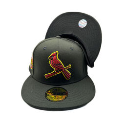 St. Louis Cardinals All Black Busch Stadium Patch Black UV 59FIFTY Fitted Hat