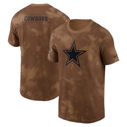 Dallas Cowboys Nike Camo Brown 2023 Salute to Service Sideline Team Shirt