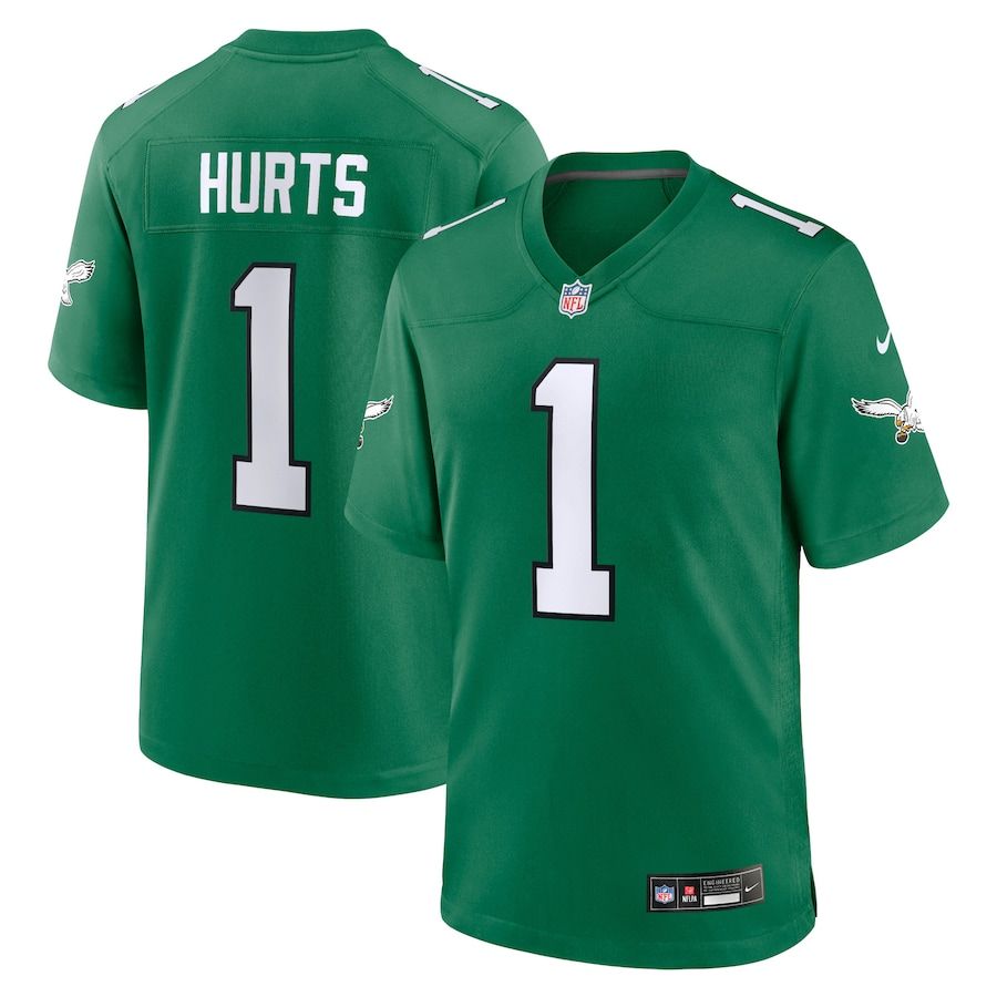 Philadelphia Eagles Jalen Hurts Alternate Kelly Green Nike Game Jersey