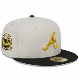 Atlanta Braves Two Tone Stone 40th Anniversary Patch Gray UV New Era 59FIFTY Fitted Hat