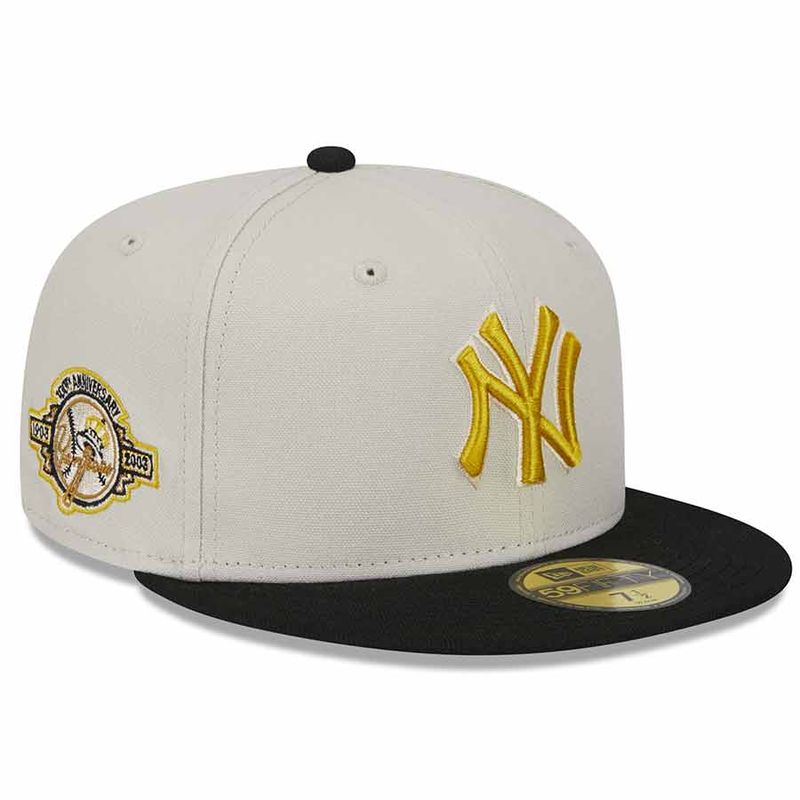 Official New Era New York Yankees MLB Two Tone Chrome White 59FIFTY Fitted  Cap