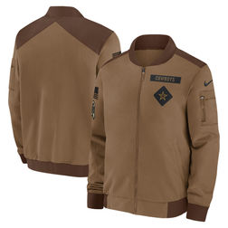 Dallas Cowboys Nike Long Sleeve Salute to Service Bomber Jacket