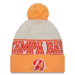 Tampa Bay Buccaneers 2023 NFL Sideline Historic Pom Cuffed Knit Beanie Hat