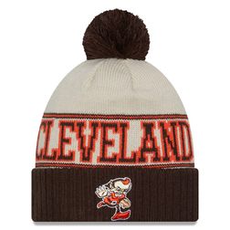 Cleveland Browns 2023 NFL Sideline Historic Pom Cuffed Knit Beanie Hat