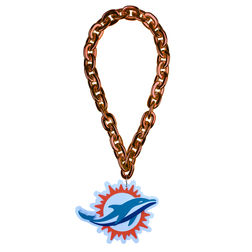 Miami Dolphins Fan Chain 3D Light Up Foam Necklace