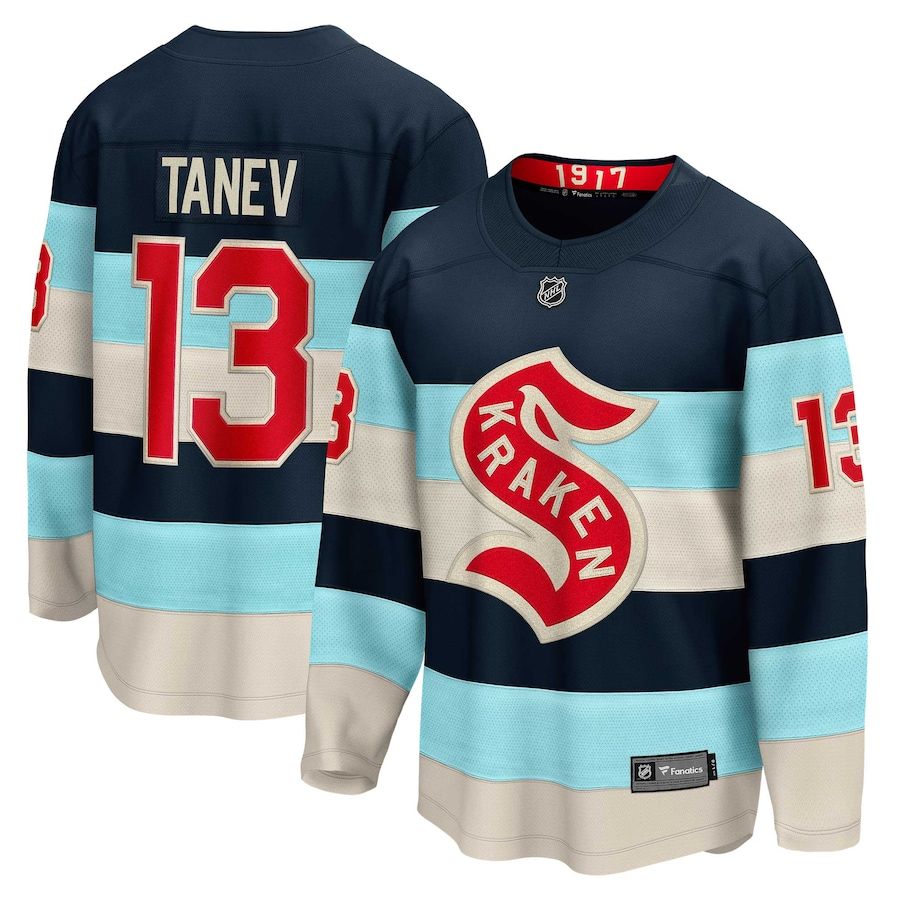 Seattle Kraken Brandon Tanev Blue 2024 NHL Winter Classic