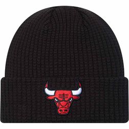 Chicago Bulls All Black Cuffed Knit Beanie Hat