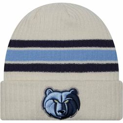 Memphis Grizzlies Cream New Era Vintage Cuffed Knit Beanie Hat