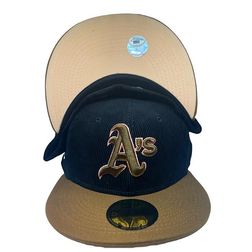 Oakland Athletics Cyber Black Cord 1973 World Series Side Patch Peach UV 59FIFTY Fitted Hat