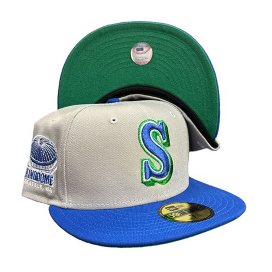 Seattle Mariners Gray Blue Two Tone Kingdome Patch Green UV 59FIFTY