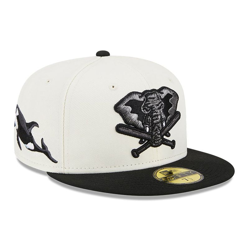 Oakland Athletics White Wildlife Collection New Era 59FIFTY Fitted Hat