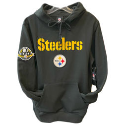 Pittsburgh Steelers Black Custom New Era Historic Patch Hoodie