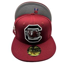 South Carolina Gamecocks National Champs Patch Gray UV 59FIFTY Fitted Hat