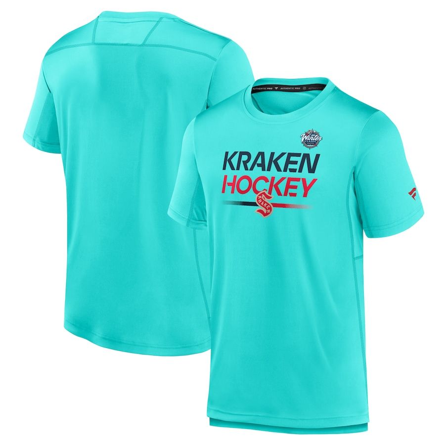 Seattle Kraken Teal 2024 NHL Winter Classic Authentic Pro Tech TShirt