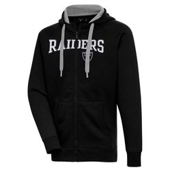 Las Vegas Raiders Black Victory Antigua Mens Full Zipper Hoodie