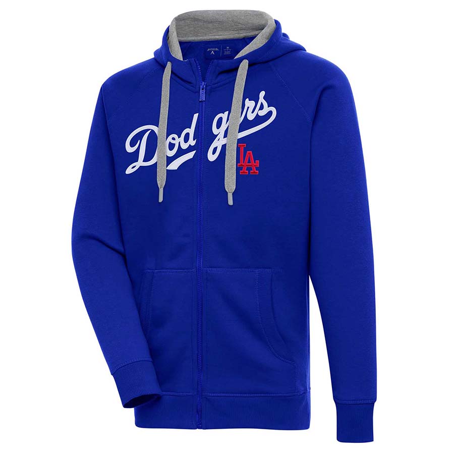 Los Angeles Dodgers Royal Blue Script Victory Antigua Mens Full