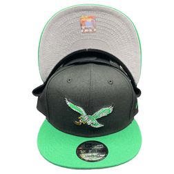 Philadelphia Eagles Black Green Two Tone Gray UV New Era 9FIFTY Snapback Hat