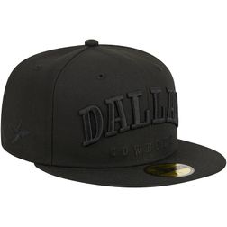 Dallas Cowboys Black Text New Era 59FIFTY Fitted Hat