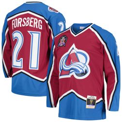Colorado Avalanche Peter Forsberg Mitchell & Ness 1995/96 Blue Line Player Jersey
