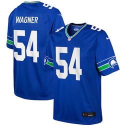 Youth Seattle Seahawks Bobby Wagner Royal Blue Retro Throwback Nike Game Jersey