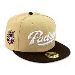 San Diego Padres Vegas Gold 40th Patch Gray UV 59FIFTY Fitted Hat