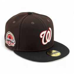 Washington Nationals Burnt Wood Kennedy Memorial Patch Gray UV 59FIFTY Fitted Hat