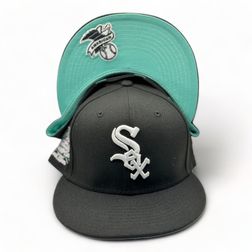 Chicago White Sox Pro Image Exclusive Visor Treatment 2005 World Series Champs Patch Teal UV 59FIFTY Fitted Hat