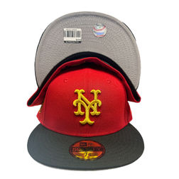 New York Mets Red Black Two Tone King x Nobatty 1964 ASG Patch Gray UV New Era 59FIFTY Fitted Hat