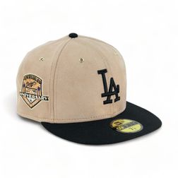 Los Angeles Dodgers Tan Suede Pro Image Exclusive 50th Patch Gray UV 59FIFTY Fitted Hat