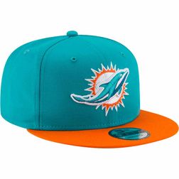 Miami Dolphins Teal Orange Basic NFL New Era 9FIFTY Snapback Hat