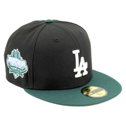 Los Angeles Dodgers Black Green 40th Patch Gray UV 59FIFTY Fitted Hat