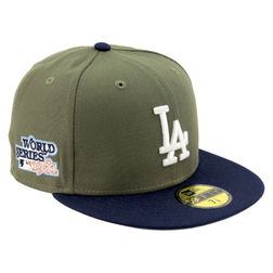 Los Angeles Dodgers Green Navy 1981 WS Patch Gray UV 59FIFTY Fitted Hat