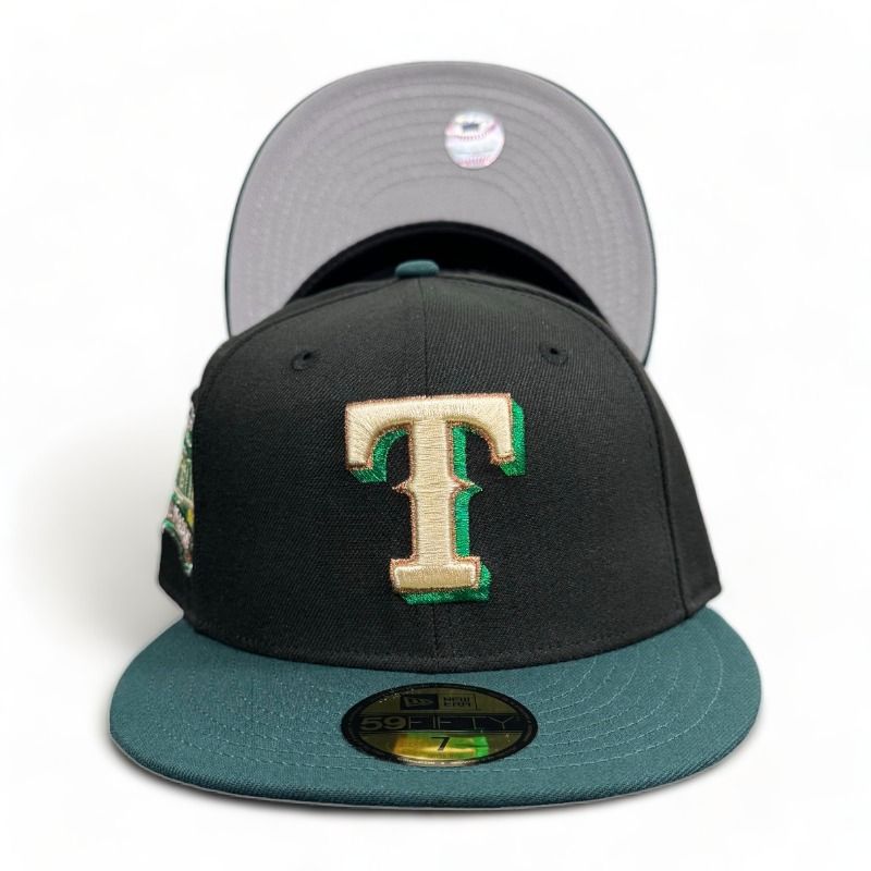 Texas Rangers Black Green Hat God 5 Arrivals Jay9fitteds Final Season ...