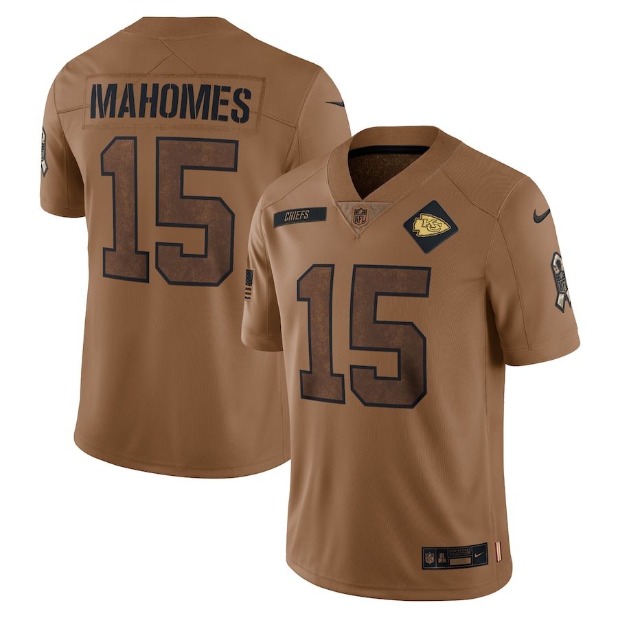 Nike Kansas City Chiefs No15 Patrick Mahomes Olive/Camo Super Bowl LIV 2020 Youth Stitched NFL Limited 2017 Salute To Service Jersey