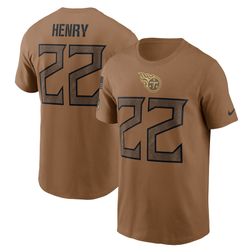 Tennessee Titans Derrick Henry Nike Brown 2023 Salute To Service Name & Number Shirt