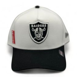 Las Vegas Raiders White Pro Image Exclusive New Era 9FORTY A-Frame Snapback