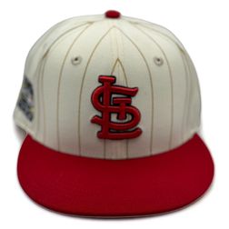 St. Louis Cardinals Chrome Gold Pinstripe Pro Image Exclusive New Era 59FIFTY Fitted Hat