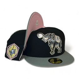 Philadelphia Athletics Black Gray Two Tone 1930 WS Patch Pink UV New Era 59FIFTY Fitted Hat