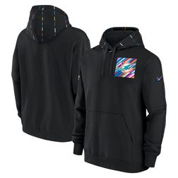 Miami Dolphins 2023 Crucial Catch Black Nike Club Pullover Hoodie