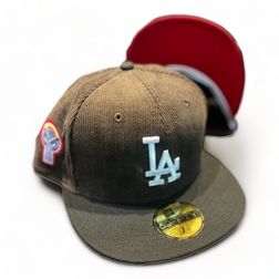 Los Angeles Dodgers Brown Cord Two Tone Reverse El Toro Red UV New Era 59FIFTY Fitted Hat