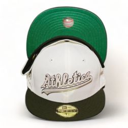 *PREORDER* Oakland Athletics Chrome Black Two Tone Battle of the Bay Patch Green UV New Era 59FIFTY Fitted Hat