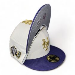 New York Mets Chrome Purple 1964 ASG Patch Gray UV 59FIFTY Fitted Hat